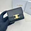 Triomphes pour hommes portefeuille clés de luxe Pouche de cartes de carte pli pliant concepteur carte de cartes féminines portefeuilles en cuir sac à main de qualité supérieure