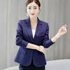 Zwarte vrouwen blazer formele slanke blazers dame kantoor werkpak jassen jassen jas vrouwelijk Korea casual korte blazer femme 240407