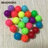 Kolyeler Yeni Varış! 6mm20mm neon etkisi Tıknaz akrilik katı yuvarlak top boncukları el yapımı kolye küpe diy parçaları takı bulguları