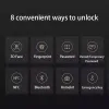 Kontroll Xiaomi Smart Door Lock X 3D Face Erkännande med kamera Bluetooth -fingeravtryck NFC Unlock Work for Mihome App Apple HomeKit Lock