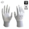 Accessoires INXS NEU 12 Paare Polyester Nylon PU -Beschichtung Sicherheitsarbeit Handschuhe für Bauherren Fischereigarten Arbeit nicht überrutsche Handschuhe hohe Qualität