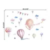 Wandstickers 30x90 cm Cartoon Home Decal voor kinderen Kid Kid Babykamer Luchtballonstijl Sticker Decoratie