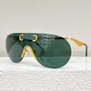 Mode hommes femmes mask - shaped sunglasses Designer nouvelle monture oversize masque lentille Casual Party Metallic lunettes de soleil 1656