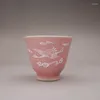 Cups Saucers 2 Color Antique Embossed Decoration Swan Chinese Cloud Tea Cup Blue Ceramic Beautiful Teacup Teaware A Of Pink