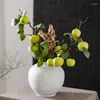Fleurs décoratives Simulate Plem Branch Decoration Fruit Living Room Table à manger Fleur artificielle