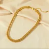 Correntes Eilieck 316L Aço inoxidável colar de ouro grosso para mulheres Chain de gargantilha de moda Cadeia de jóias à prova d'água Collar Bijoux