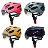 Światła Queshark Mężczyźni Kobiety Wielka rozmiar Ultralight Cycling Helmet MTB Rower Rower Motorcycle Rowing Wyjmowany obiektyw Saże Cap QE120