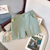 160 kg plus size dames werkkleding casual shorts hoge taille zomer dunne brede poot broek groen heup 154 6xl 7xl 8xl 9xl 10xl 240411