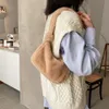 borsetto interno inverno borsetta grande capacità peluche sacca ascelle per spalle a colori solidi donne camere trasversale in stile coran x2ru#