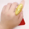 Rings Plated 100% 24k Real Gold Ring Hollowedout Open Ring For Womens Living Simple Hand Ornament Pure 999 Plate Gold Jewelry No Fadi