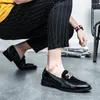 Casual Shoes Leather Designer Men Office Bussiness Stylist Black Loafers Mens Moccasins Italian Wedding Dress Male