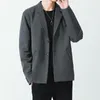 Abiti da uomo Top 2024 in stile coreano semplice solido match blazer casual streetwear covoni per maniche maschi a maniche corte m-3xl