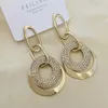 Other High-grade exaggerated earrings female net red round face new fashion earrings simple cool earrings 240419