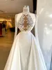Eleganti abiti da sposa sirena ad alto collo per perle paillettes abiti da sposa da sposa da sposa da sposa da spicco