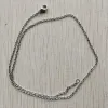 Necklaces 2mm 1.5mm stainless steel Chain Necklaces 45 50 60cm with Lobster Clasp for pendants Jewelry Accessories making Wholesale 100pcs