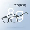 Solglasögon Frames Xbora Men's and Women's Eyeglass Ultra-Light TR90 Pure Titanium Recept Optiska fyrkantiga glasögon 8881