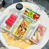 食器用スナックボックスコンテナ子供用ポータブルピクニックサービングトレイマルチコンパートメントオーガナイザーキッチントラベルキャンプストレージ