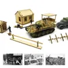 172 Trä hobby Toys 3D Puzzle House Architectural Scene for Accessory Model Railway Micro Landscape Layout Decor 240408