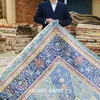 Teppiche 9'x12 'Persian Teppich großes antikes blaues Hereke Handknotteppich (ZQG652A)