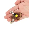 Spielzeug 5pcs/10pcs künstliche Insektenkatze Teaser Stick Accessoires Braune Feder Ersatz Kopfkätzchen Haustier Spielzeug Zauber