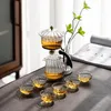 TEAWARE SETS GLASS VATTEN FILTER LAZY AUTOMATISK ANTI-SCALLING TEA SET PORCH Decoration Modern TEAPOT JUG Lämplig 6 People Gift