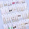 Boucles d'oreilles 20 Paies Fashion Stars Trendy Stars Heart Inclue Rhinestone Clip Style Pendant boucle d'oreille Long Short Tassel Mix Women Jewelry Holiday Gift