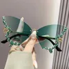 2024 Kobiety Okulary przeciwsłoneczne Diamentowe okulary przeciwsłoneczne okulary przeciwsłoneczne dla kobiet 2024 Butterfly Rhinestone Sunglasses Kobiety