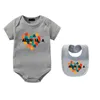 Kinderontwerpers Kleding Baby Rompers jongens meisjes romper baby zomer jumpsuit schattig 100% katoenen kinderen luxe hartkleding malekids cxd2404226-6