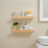 Organização Banheiro de banheiro montado na parede de parede banheiro banheiro nórdico prateleira de armazenamento cosmético cozinha de cozinha multiuso madeira maciça de madeira sólida