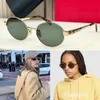 Women metal oval sunglasses Designer Luxury Metal Frame Elliptical Mirror Frame Oval metal small frame women sunglasses Luxury outdoor beach sunglasses SL692