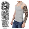 Mamorage motif Emmy Nouveau bras complet grand tatouage de fleur Sticker Set Transfert Water Transfert Impression jetable