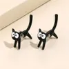 Ny rolig liten svart kattörhänge för kvinnor tjej mode söt djur kattungar örhängen modefest festival piercing smycken ab180