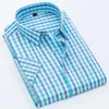 Herren lässige Shirts Sommer Kurzarm Shirt Herren Modeplaid Comfy Business Fomal Kleid Strickjacke Top