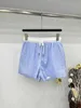 Women's Two Piece Pants Designer Spring/Summer New CH Korean Style Full Sky Star Long sleeved Checkered Shirt+Elastic Shorts Fashion Set 6KHV
