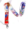 20шт -дизайнерский дизайнер для ключей Lanyard Cartoon Cartoon Mariobros Key Lanyard ID держатели значков животных.