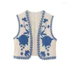 Gilet pour femmes 2024 femme sans manches sans manche Broidered Gite for Women Fashion Floral Top Sorwear Vestes féminines Coats courts