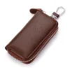 Portefeuilles Men Dames Auto Key Holder Wallets Cow Leather Houseke Houseke Card Zipper Case Keys Organisator Money Bag AIC88