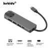 Hubs 5 in 1 USB C HUB a HDMicompatible Gigabit Ethernet RJ45 Adattatore per MacBook Pro iPad Pro 11 12.9 2018 Thunderbolt 3 Tipo C hub