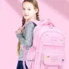 Сумки Sanrios School Back Cartoon Ctraveberry Kitty Cat Backpack Бремя облегчения защиты от позвоночника Анти потерянные пакеты