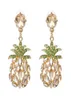 Qiaose Crystal Rhinestone Pineapple dangle drop drop earrings for womase jewelry jewelry boho maxi collection earringsアクセサリー15967951