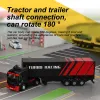 Car Tubro Racing 1:76 C50 10CH Detachable Attachable Remote Control Trailer Simulation Lights Horn Full Scale RC Trailer Model Toy