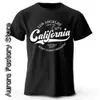 Los Angeles California Baskı Tshirt Yaz Erkekler Pamuk Üstleri Tees Erkek Moda Camiseta Kısa Kol Kıyafetleri Amerikan Sokak Giyim 240412