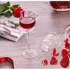 Verres créatives Rose Flower Wine Forme Gobelet Fid-Free Glass Glass Home Wedding Party Barware Drinkware Gifts 180ML