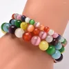 Braccialetti di fascino che vendono la moda fatti a mano 6 8 10 mm colorato per perle di pietra opale per uomini e donne