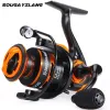 Accessori Sougayilang Nuova bobina di pesca arancione arancione 5.2: 1 bobina in lega di alluminio ad alta velocità Rulzino massimo trascina 10 kg di bassino tackle di pesca da pesca