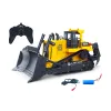 Car Huina 1554 RC Bulldozer RC Bagger Crawler Excavator 2.4G Remote Control Cars RC Trucks For Adults RC Tractor Bagger Trailer Gift