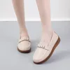 Casual Shoes Mom's Elderly Autumn Single Shoe Soft Sole Anti Slip Women's Flat Comfortable Leather