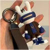 Kechankains Lanyards Cartoon Cartoon Rabbit Doll imprimé Figure Figure de mode tendance Ornements Magnificent Key Chains de haute qualité B OTK86