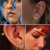 24PC Set Stainless Steel Body Piercing Jewelry Bulk Nose Ring Tongue Bar Stud Earring Eyebrow Labret Horseshoe Lot Pack 240409