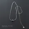 Collane TrustDavis Minimalist 925 Sterling Silver 6mm perline da 6 mm Catena di serpente Collana corta per donna Wedding S925 Gioielli regalo DA1309